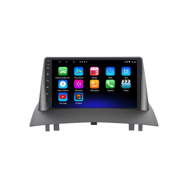 Renault Megane 2 Android 14 Carplay Navigasyon Multimedya - 8GB Ram 128GB HDD