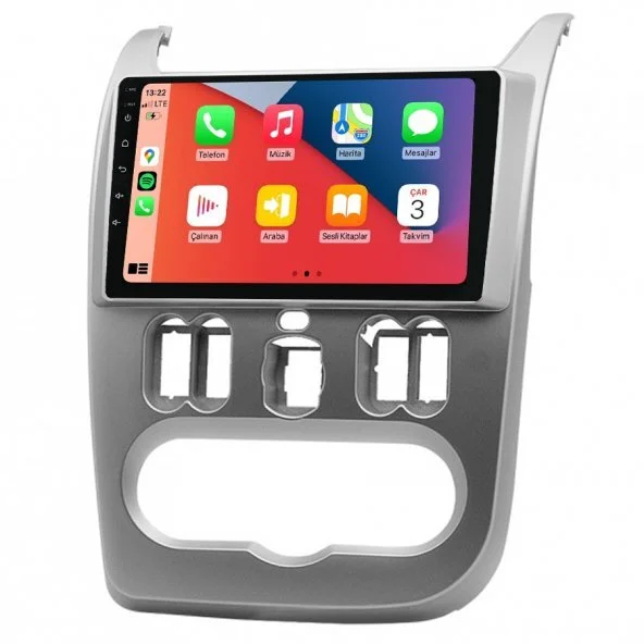 Dacia Logan (2010-2013) Android 14 Carplay Navigasyon Multimedya - 8GB Ram 128GB HDD