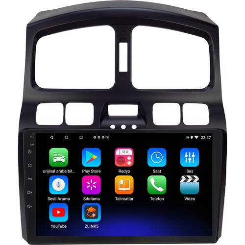 Hyundai Santa Fe (2003) Android 14 Carplay Navigasyon Multimedya - 2GB Ram 32GB HDD