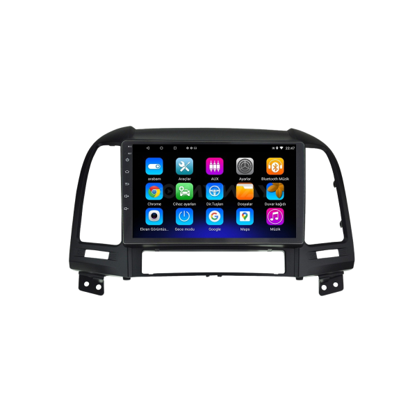 Hyundai Santa Fe (2007-2011) Android 14 Carplay Navigasyon Multimedya - 2GB Ram 32GB HDD